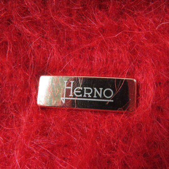 Herno coat Main: 35% acrylic, Main: 21% wool, Main: 17% polyester, Main: 9% mohair, Main: 9% alpaca, : 35% polyester Red Women 40 Used Authentic