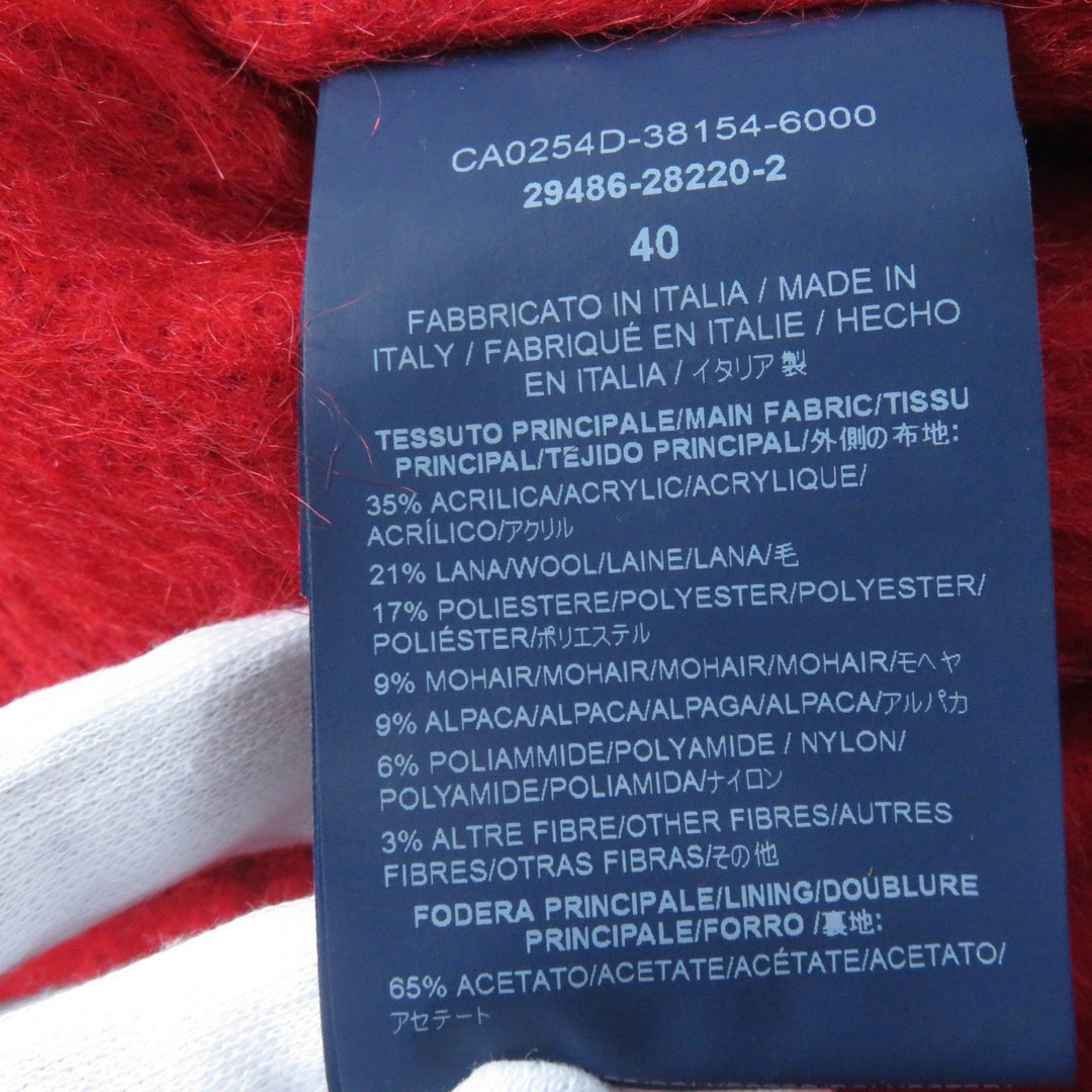 Herno coat Main: 35% acrylic, Main: 21% wool, Main: 17% polyester, Main: 9% mohair, Main: 9% alpaca, : 35% polyester Red Women 40 Used Authentic