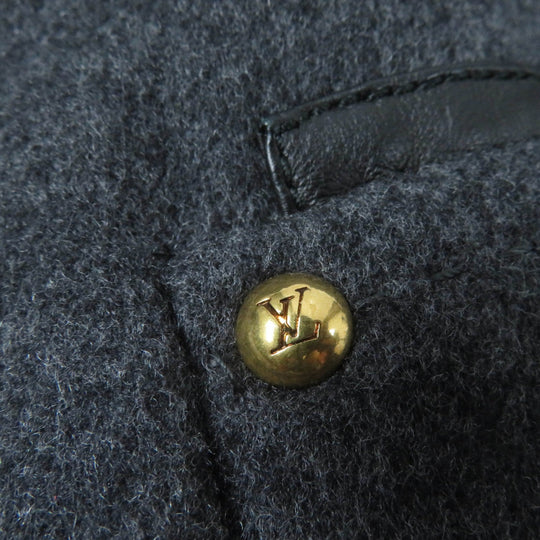 LOUIS VUITTON coat Main: 90% wool, Main: 10% cashmere, Lining: 100% rayon, Part: sheepskin gray Women 36 Used Authentic