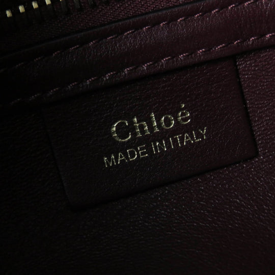Chloe Shoulder Bag Main: Leather Burgundy JUANA MINI Women Used Authentic