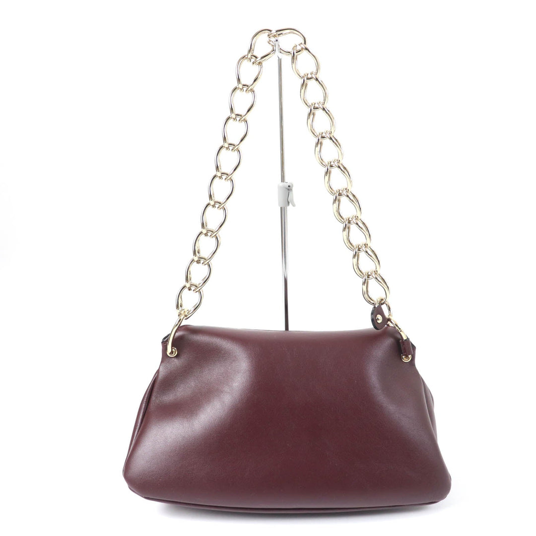 Chloe Shoulder Bag Main: Leather Burgundy JUANA MINI Women Used Authentic