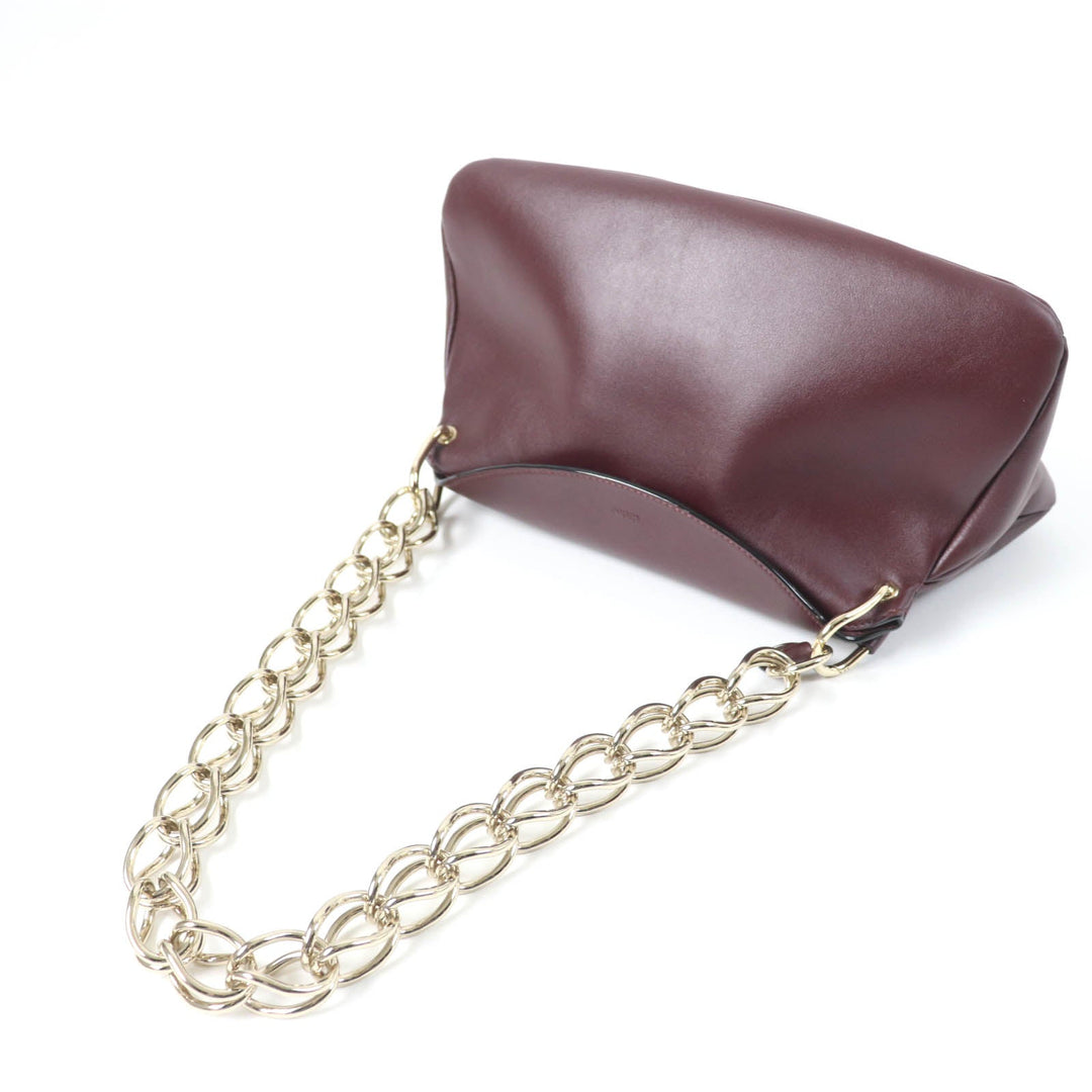 Chloe Shoulder Bag Main: Leather Burgundy JUANA MINI Women Used Authentic