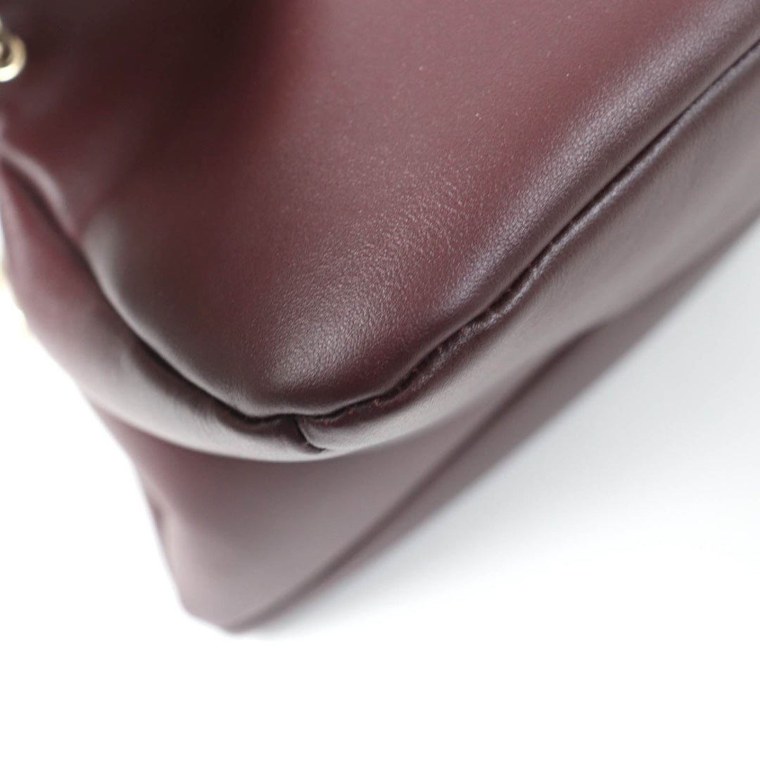 Chloe Shoulder Bag Main: Leather Burgundy JUANA MINI Women Used Authentic
