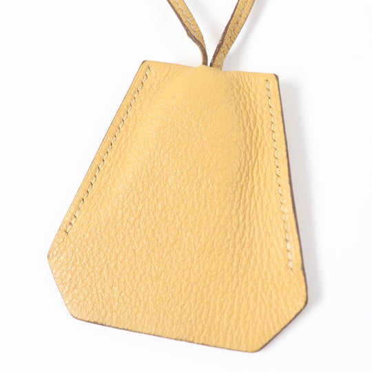 HERMES Necklace Main: Leather light brown Women Used Authentic