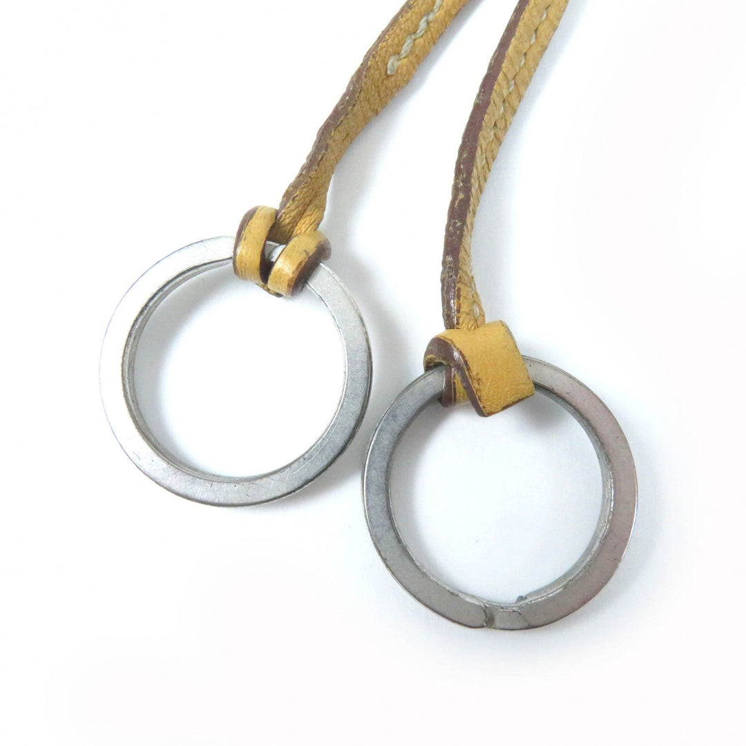 HERMES Necklace Main: Leather light brown Women Used Authentic