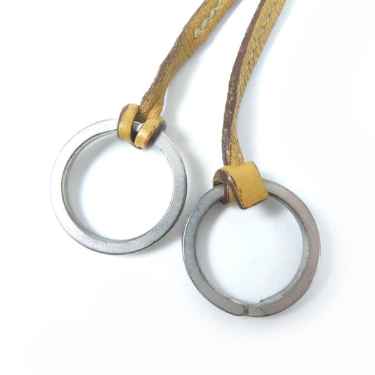 HERMES Necklace Main: Leather light brown Women Used Authentic