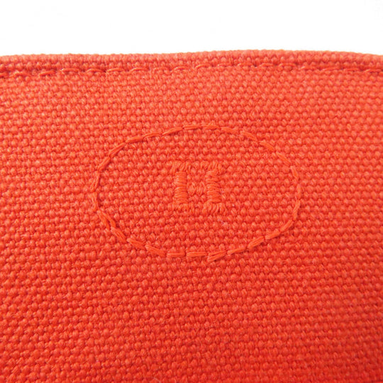 HERMES Pouch Main: Cotton, Part: Leather, Lining: Polyurethane, Lining: Cotton, Lining: Polyamide Orange Bolide Pouch Mini Women Used Authentic