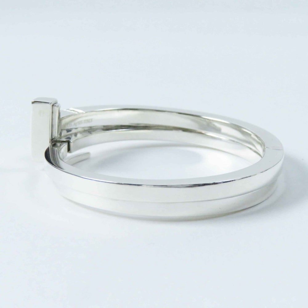 TIFFANY&Co. bracelet Main: AG925, Part: Diamond Silver T-Square Wrap Bangle Bracelet Women Used Authentic