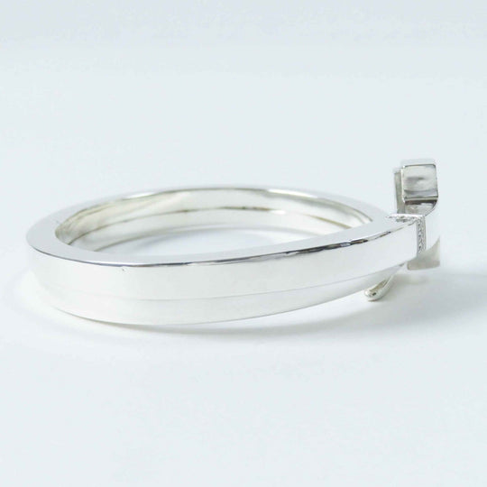 TIFFANY&Co. bracelet Main: AG925, Part: Diamond Silver T-Square Wrap Bangle Bracelet Women Used Authentic