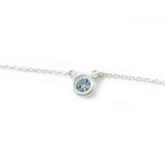 TIFFANY&Co. Necklace Main: AG925, Part: Aquamarine Silver light blue By the yard Women Used Authentic
