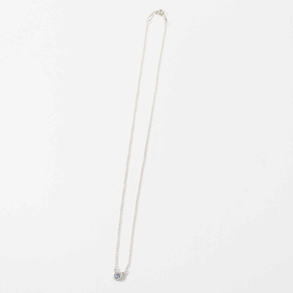 TIFFANY&Co. Necklace Main: AG925, Part: Aquamarine Silver light blue By the yard Women Used Authentic