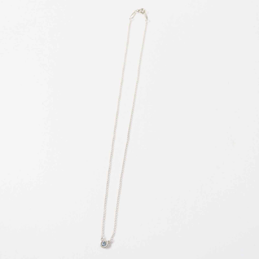 TIFFANY&Co. Necklace Main: AG925, Part: Aquamarine Silver light blue By the yard Women Used Authentic