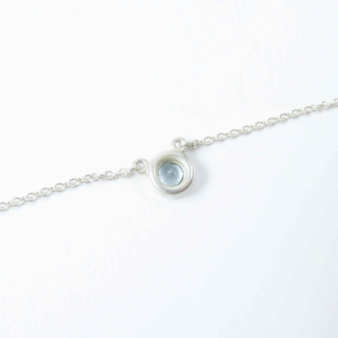 TIFFANY&Co. Necklace Main: AG925, Part: Aquamarine Silver light blue By the yard Women Used Authentic
