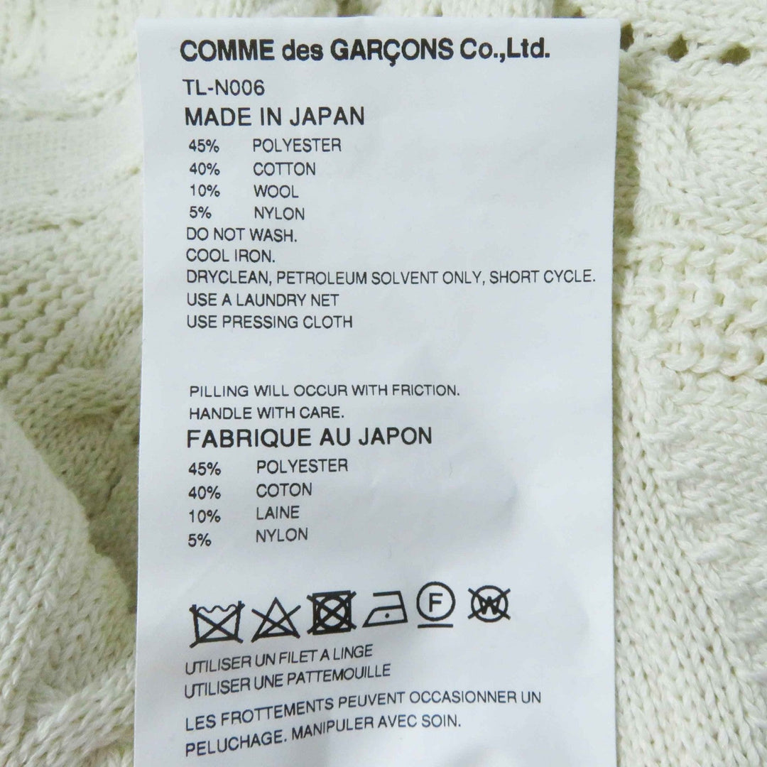 tao COMME des GARCONS knit TL-N006 Outer material: 45% polyester, 40% cotton, 10% wool, 5% nylon Ivory Green Blue Women M Used Authentic