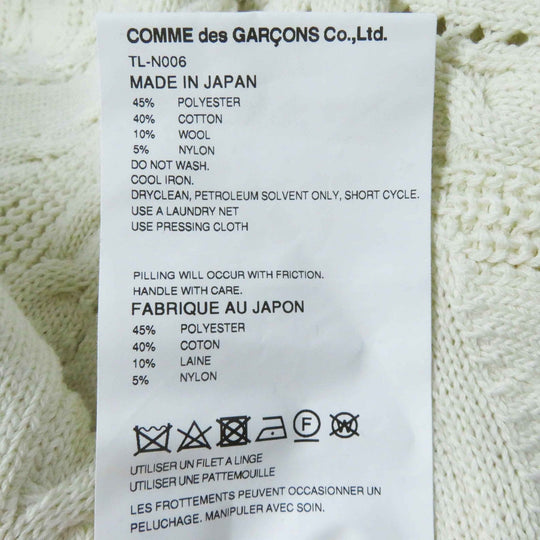 tao COMME des GARCONS knit TL-N006 Outer material: 45% polyester, 40% cotton, 10% wool, 5% nylon Ivory Green Blue Women M Used Authentic
