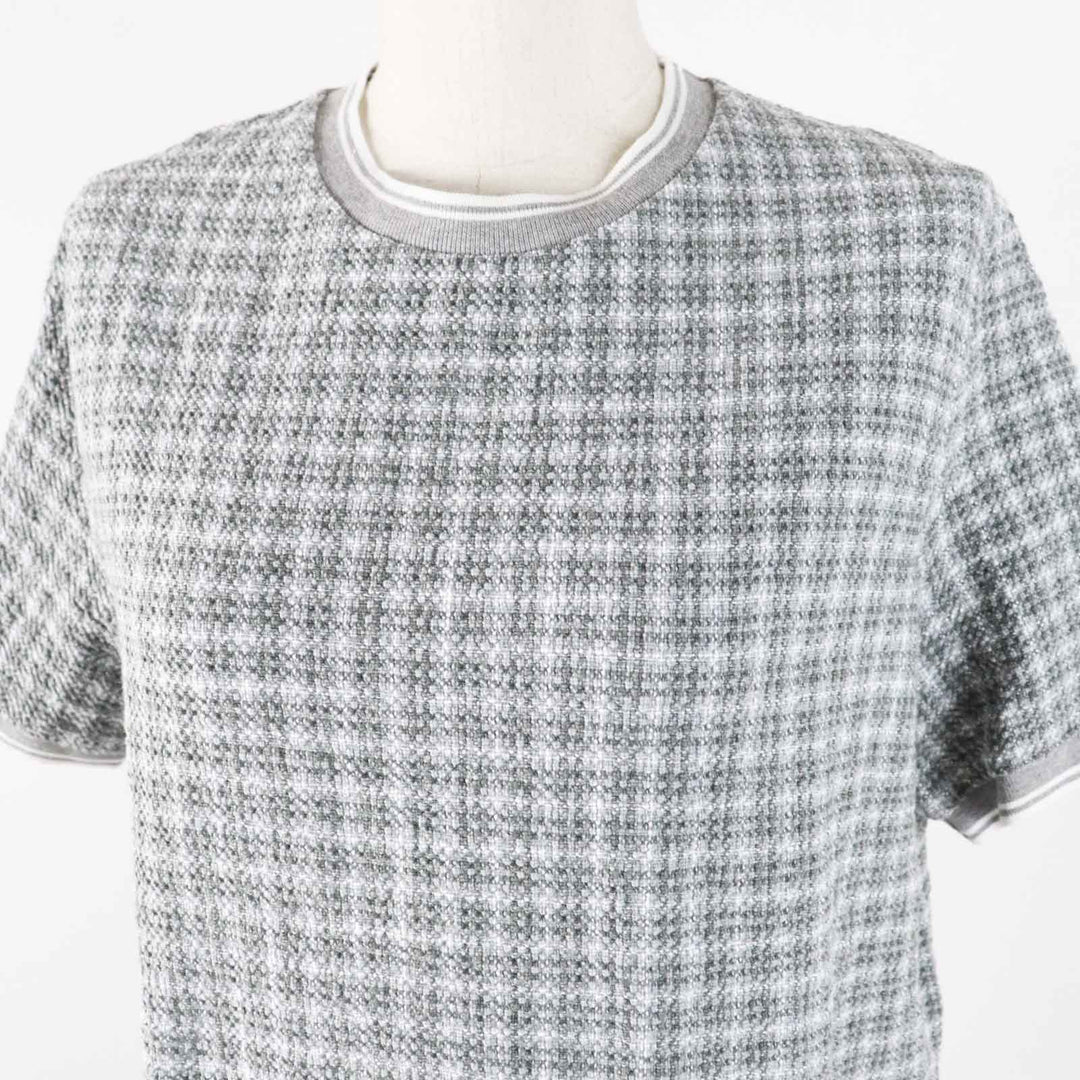 THOM BROWNE one piece FJD105A Main: 91% cotton, Main: 8% polyamide, Main: 1% elastane, Part: 90% cotton, Part: 9% polyamide Gray white Women 40 Used Authentic