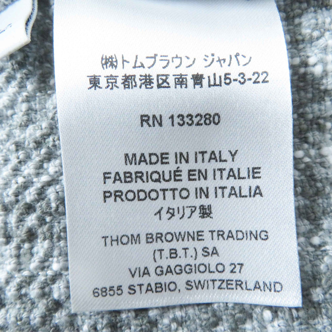 THOM BROWNE one piece FJD105A Main: 91% cotton, Main: 8% polyamide, Main: 1% elastane, Part: 90% cotton, Part: 9% polyamide Gray white Women 40 Used Authentic