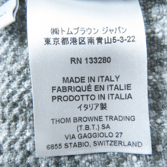 THOM BROWNE one piece FJD105A Main: 91% cotton, Main: 8% polyamide, Main: 1% elastane, Part: 90% cotton, Part: 9% polyamide Gray white Women 40 Used Authentic