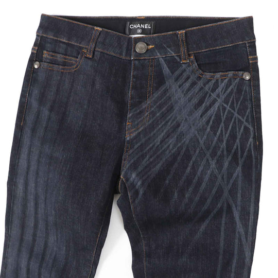 CHANEL Denim pants P47726 Outer material: 97% cotton, Outer material: 3% elastane Indigo blue Women 38 Used Authentic