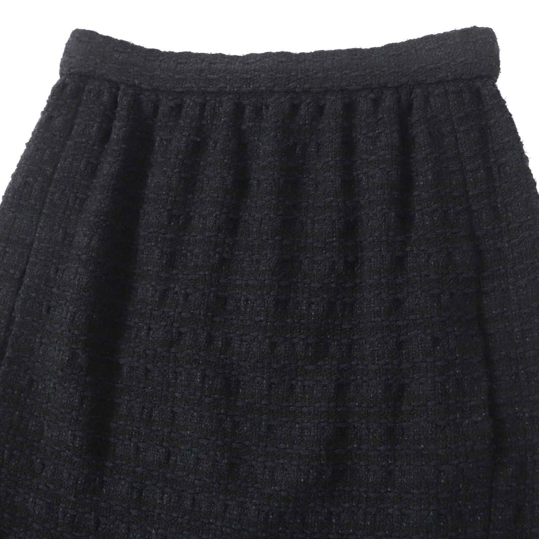CHANEL skirt 21C P70024 Outer: 35% cotton, Outer: 25% viscose, Outer: 22% acrylic, Outer: 18% polyamide, Lining: 100% silk black Women 36 Used Authentic