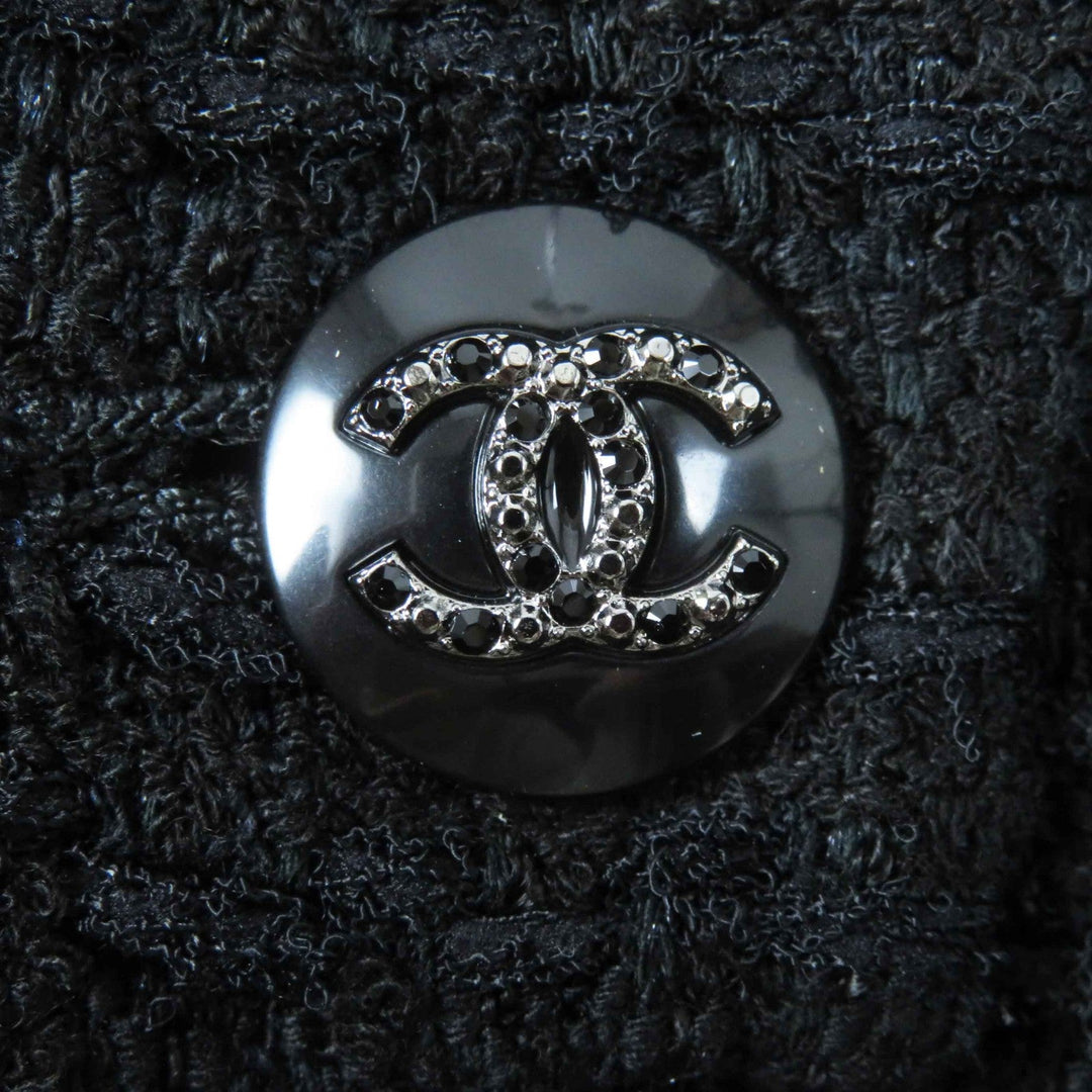 CHANEL skirt 21C P70024 Outer: 35% cotton, Outer: 25% viscose, Outer: 22% acrylic, Outer: 18% polyamide, Lining: 100% silk black Women 36 Used Authentic