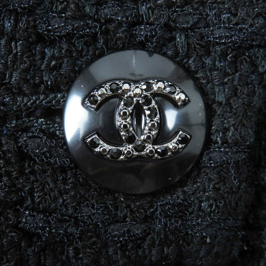 CHANEL skirt 21C P70024 Outer: 35% cotton, Outer: 25% viscose, Outer: 22% acrylic, Outer: 18% polyamide, Lining: 100% silk black Women 36 Used Authentic