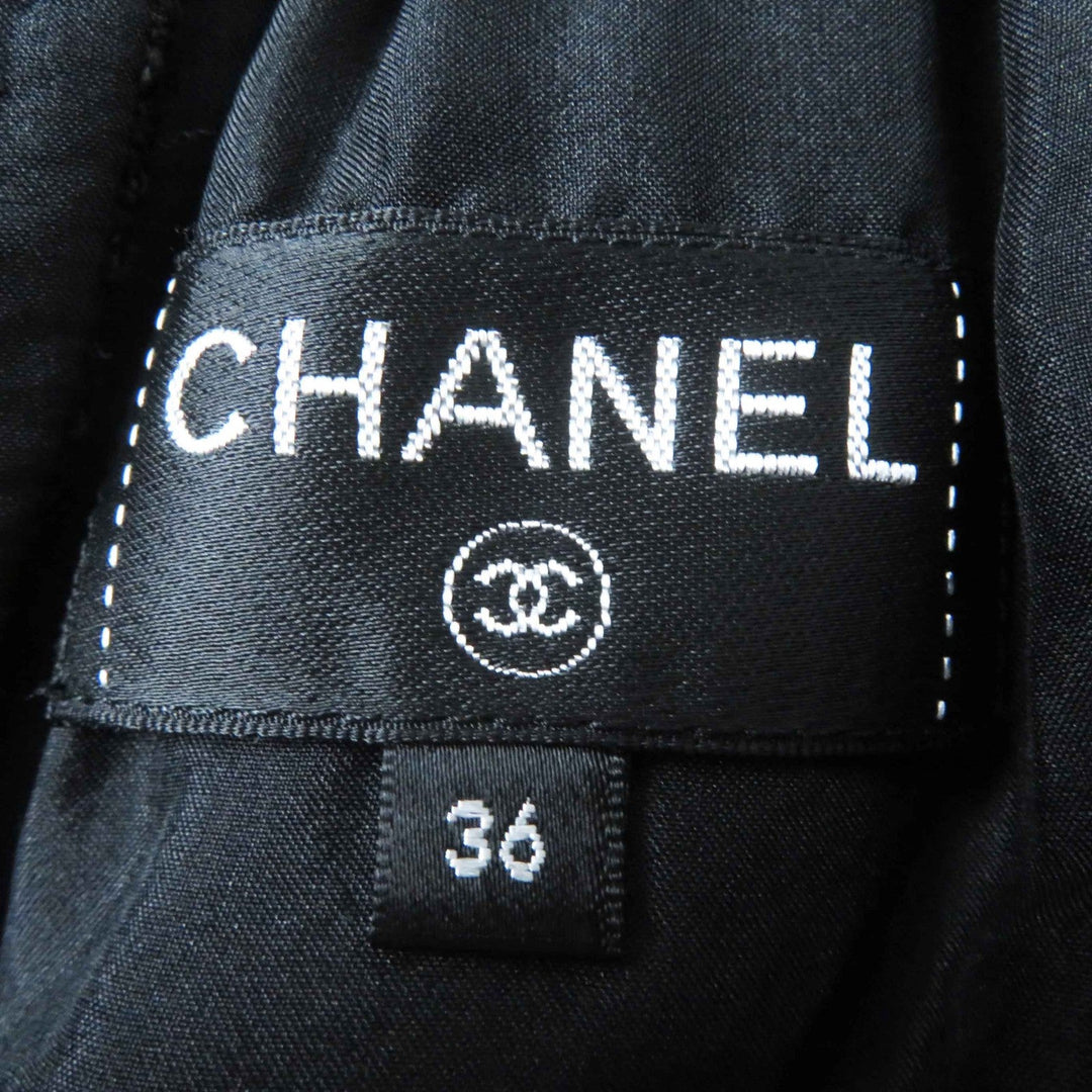 CHANEL skirt 21C P70024 Outer: 35% cotton, Outer: 25% viscose, Outer: 22% acrylic, Outer: 18% polyamide, Lining: 100% silk black Women 36 Used Authentic