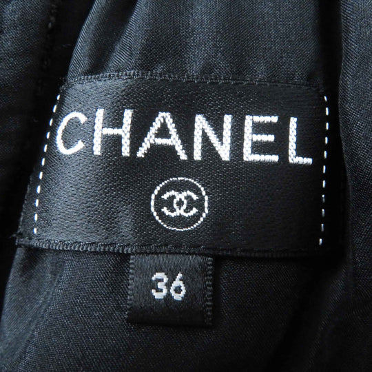 CHANEL skirt 21C P70024 Outer: 35% cotton, Outer: 25% viscose, Outer: 22% acrylic, Outer: 18% polyamide, Lining: 100% silk black Women 36 Used Authentic