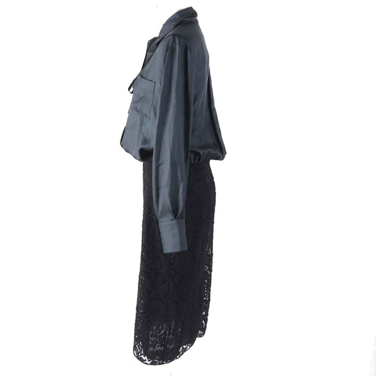 VALENTINO one piece WB3VAW906FR Outer material: 100% silk, Outer material: 45% rayon, Outer material: 32% cotton, Outer material: 19% nylon, Outer material: 4% polyurethane black Women 44 Used Authentic