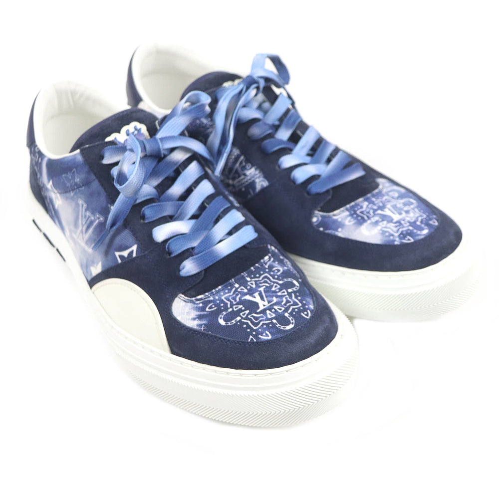 LOUIS VUITTON Low cut sneakers Main: Leather, Main: Canvas Navy LV Oli Line mens 9 Used Authentic