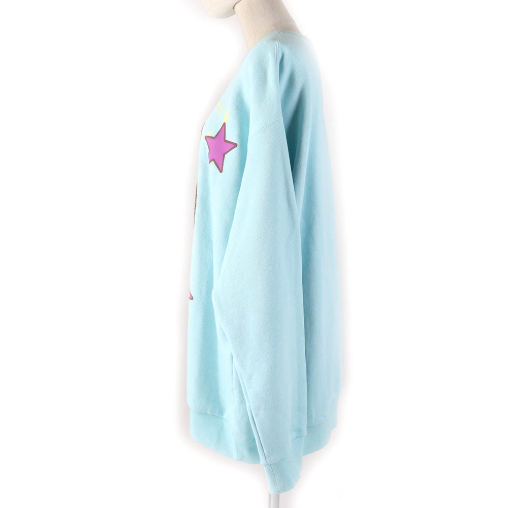 GUCCI sweat 617964 Main: 100% cotton, some: 75% silk, some: 25% polyester, some: sequins, some: polyester Light blue Women XL Used Authentic