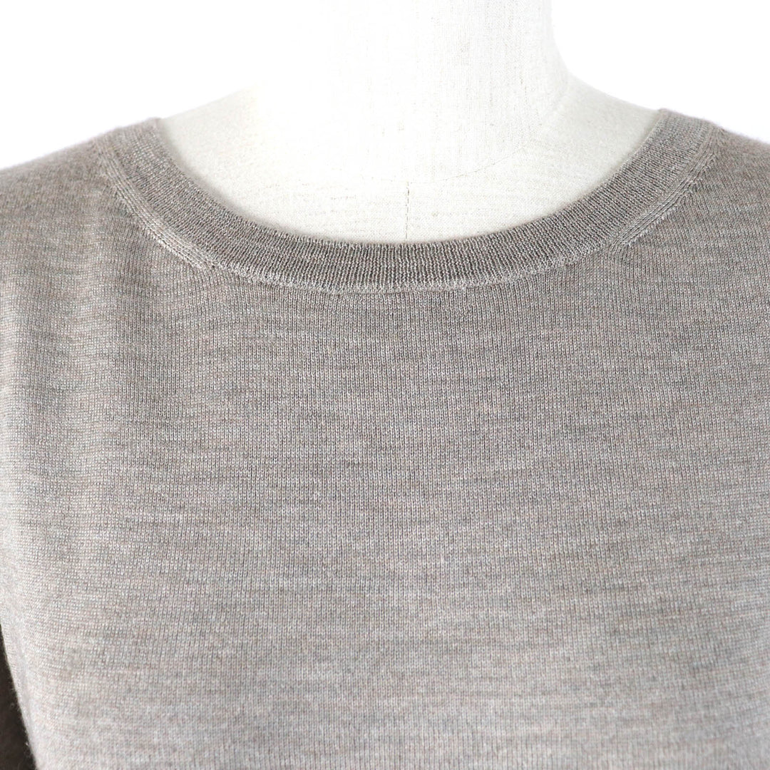 HERMES knit Main: 50% cashmere, Main: 50% silk Brown type Women 34 Used Authentic