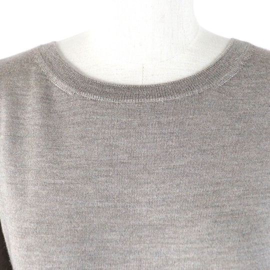 HERMES knit Main: 50% cashmere, Main: 50% silk Brown type Women 34 Used Authentic