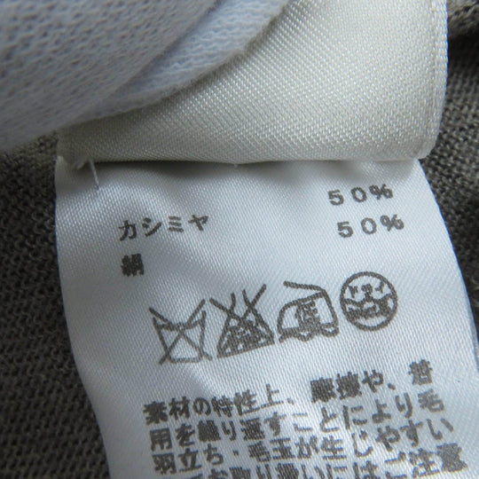 HERMES knit Main: 50% cashmere, Main: 50% silk Brown type Women 34 Used Authentic