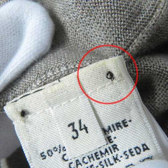 HERMES knit Main: 50% cashmere, Main: 50% silk Brown type Women 34 Used Authentic