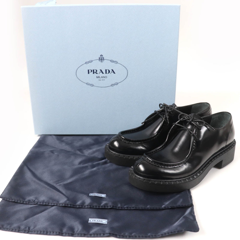 PRADA Leather shoes 1E249N Main: Brushed leather black Women 36 Used Authentic