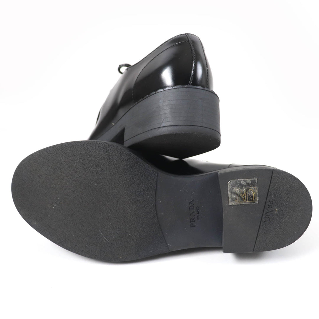 PRADA Leather shoes 1E249N Main: Brushed leather black Women 36 Used Authentic