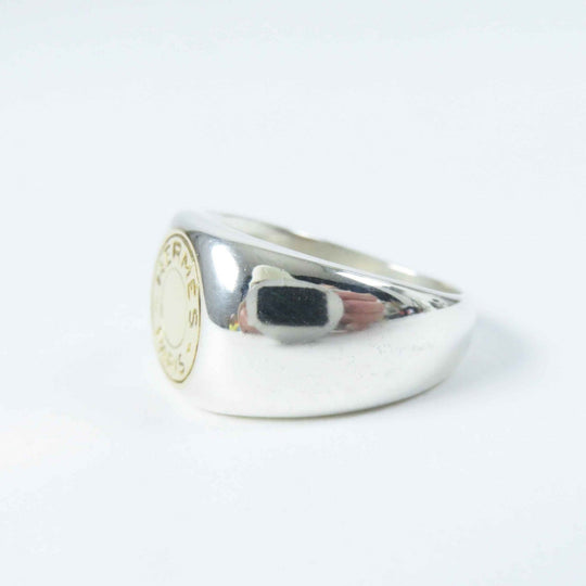 HERMES Ring Main: SV925, Part: 750 Silver gold Seriering Women 51 Used Authentic