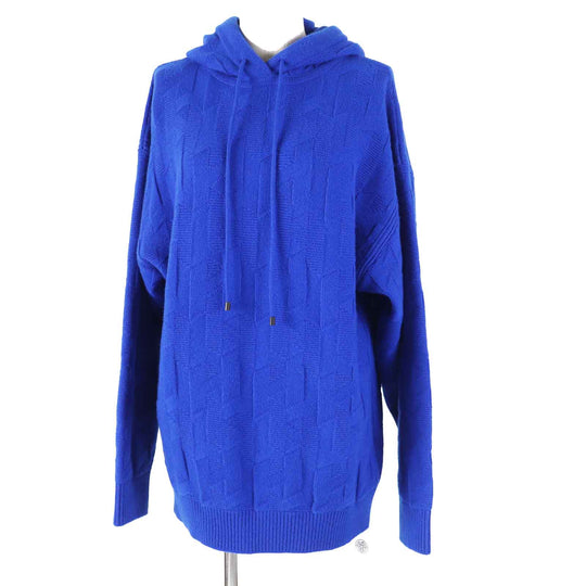 HERMES Hoodie 4E2623D3 Main: 100% wool, part: 98% wool, part: 2% nylon blue Women 34 Used Authentic