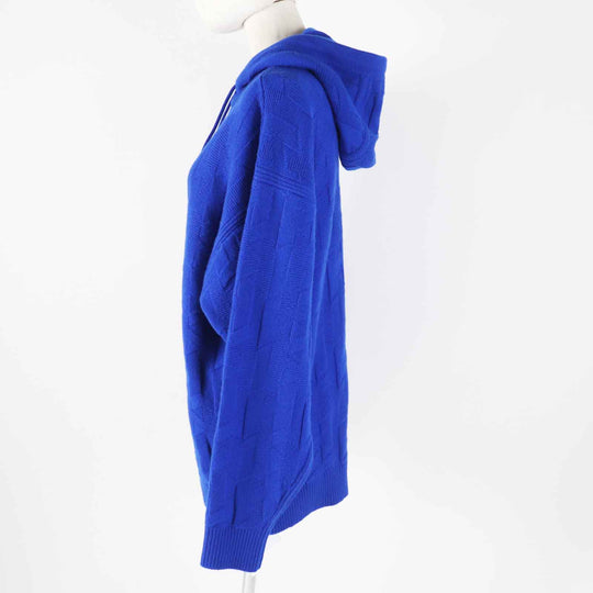 HERMES Hoodie 4E2623D3 Main: 100% wool, part: 98% wool, part: 2% nylon blue Women 34 Used Authentic