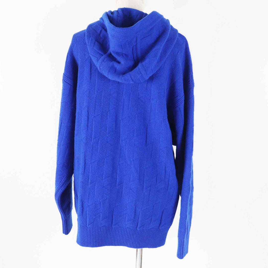 HERMES Hoodie 4E2623D3 Main: 100% wool, part: 98% wool, part: 2% nylon blue Women 34 Used Authentic