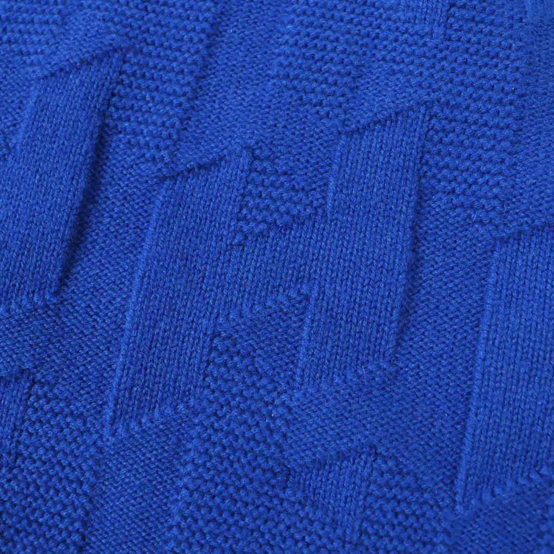 HERMES Hoodie 4E2623D3 Main: 100% wool, part: 98% wool, part: 2% nylon blue Women 34 Used Authentic