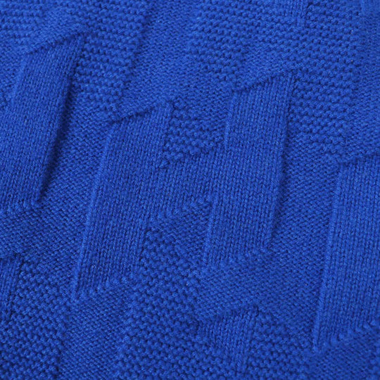 HERMES Hoodie 4E2623D3 Main: 100% wool, part: 98% wool, part: 2% nylon blue Women 34 Used Authentic