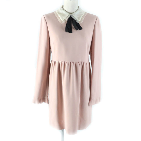 RED VALENTINO one piece Outer: 51% acetate, Outer: 46% rayon, Lining: 3% polyurethane, Part: 100% silk, Part: 100% polyester pink Women 38 Used Authentic