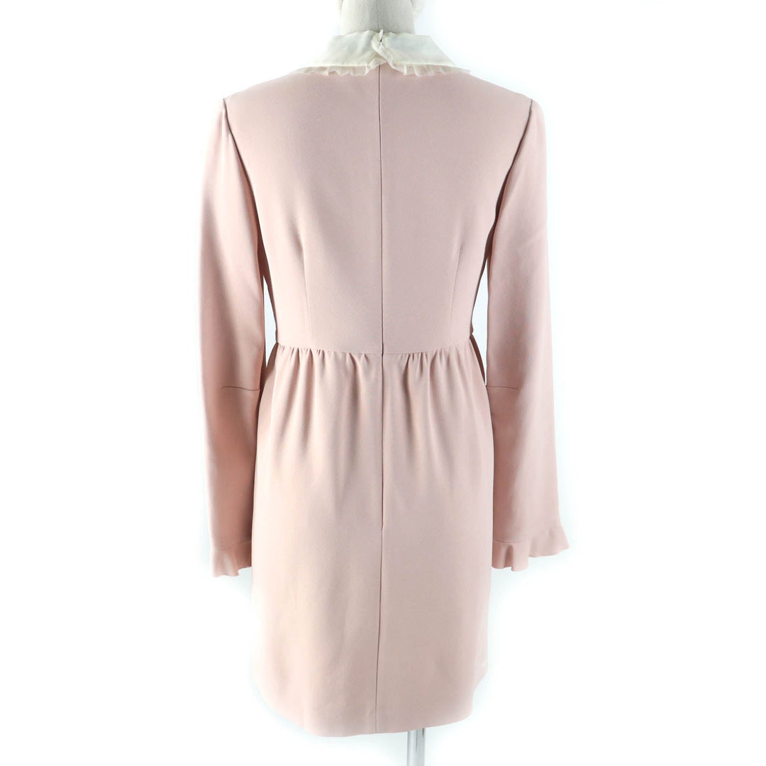 RED VALENTINO one piece Outer: 51% acetate, Outer: 46% rayon, Lining: 3% polyurethane, Part: 100% silk, Part: 100% polyester pink Women 38 Used Authentic