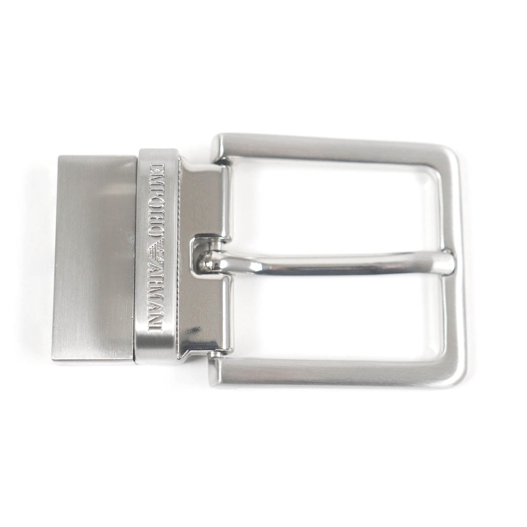 EMPORIO ARMANI belt Y4S270 YLP4X 88001 Main: Leather Silver black mens Used Authentic