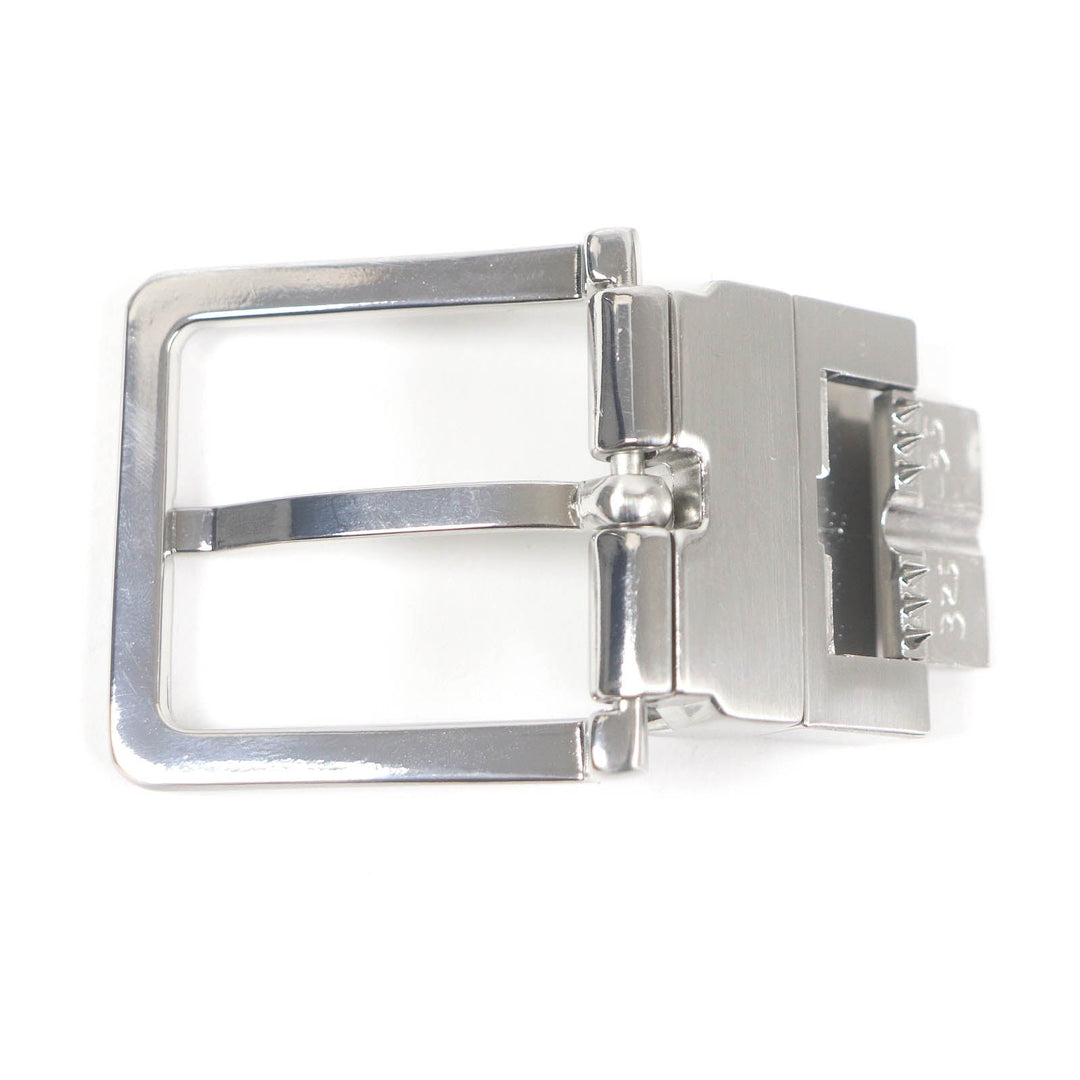 EMPORIO ARMANI belt Y4S270 YLP4X 88001 Main: Leather Silver black mens Used Authentic