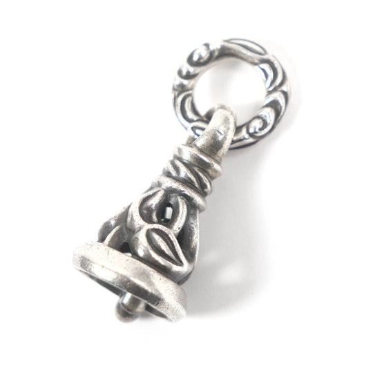 LEONARD KAMHOUT Pendant top Main: SV925 Silver Crane bell M mens Used Authentic
