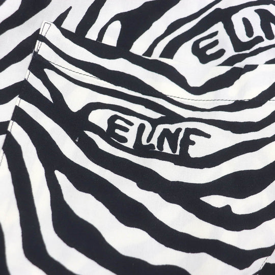 CELINE Short sleeve shirt 2C517235S Main: 100% rayon White black mens 38 Used Authentic