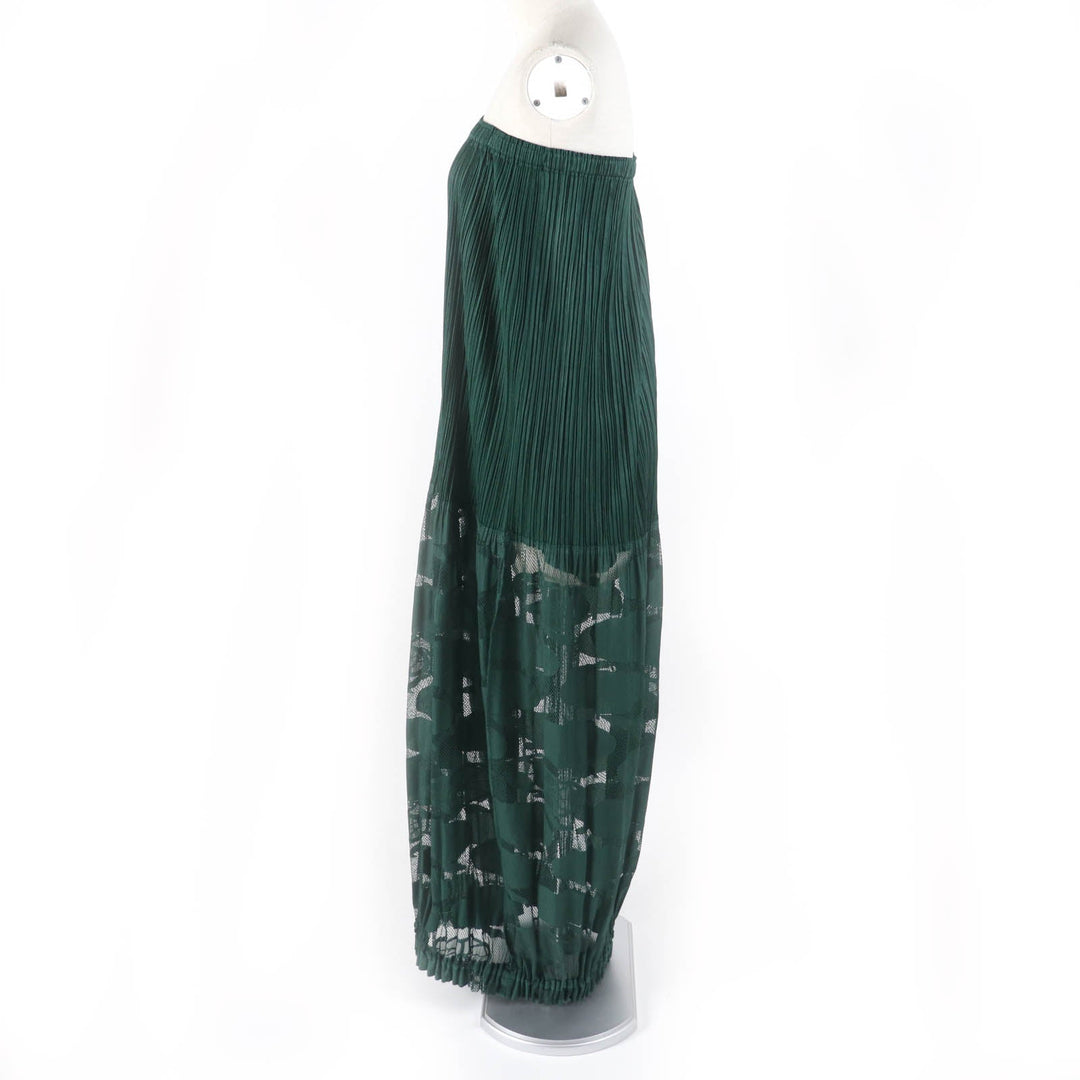 PLEATS PLEASE one piece PP83-JG574 Main: 100% polyester green Women No size Used Authentic